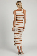 Chelsea Knit Dress | Beige + Camel