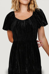 Colleen Velvet Maxi Dress | Black