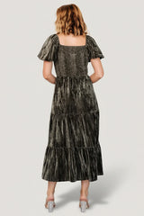Colleen Velvet Maxi Dress | Olive