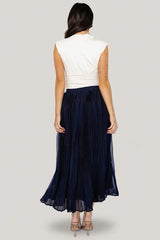 Cyra Midi Skirt | Navy