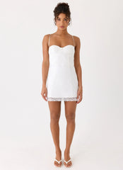 Aloura Lace Mini Dress White