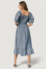 Delaney Eyelet Dress | Dusty Blue