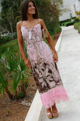 Iggy Dress-Chocolate/Pink