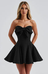 Holly – Strapless Playsuit With Bow Detail