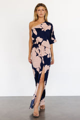 Halston Maxi Dress | Navy + Blush