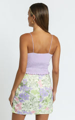 International Babe Mini Skirt in Garden Floral