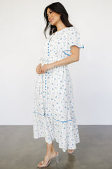 Janie Midi Dress | Ivory Multi Floral