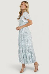 Joanie Smocked Dress | White + Sage