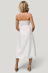 Laya Button Front Dress | Ivory