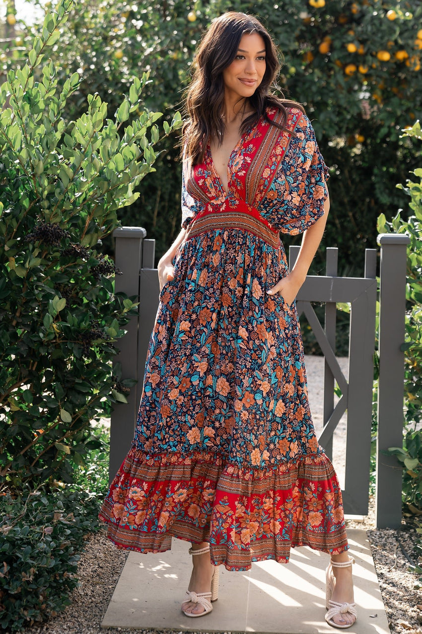 Leeanne Midi Dress | Navy Multi Floral