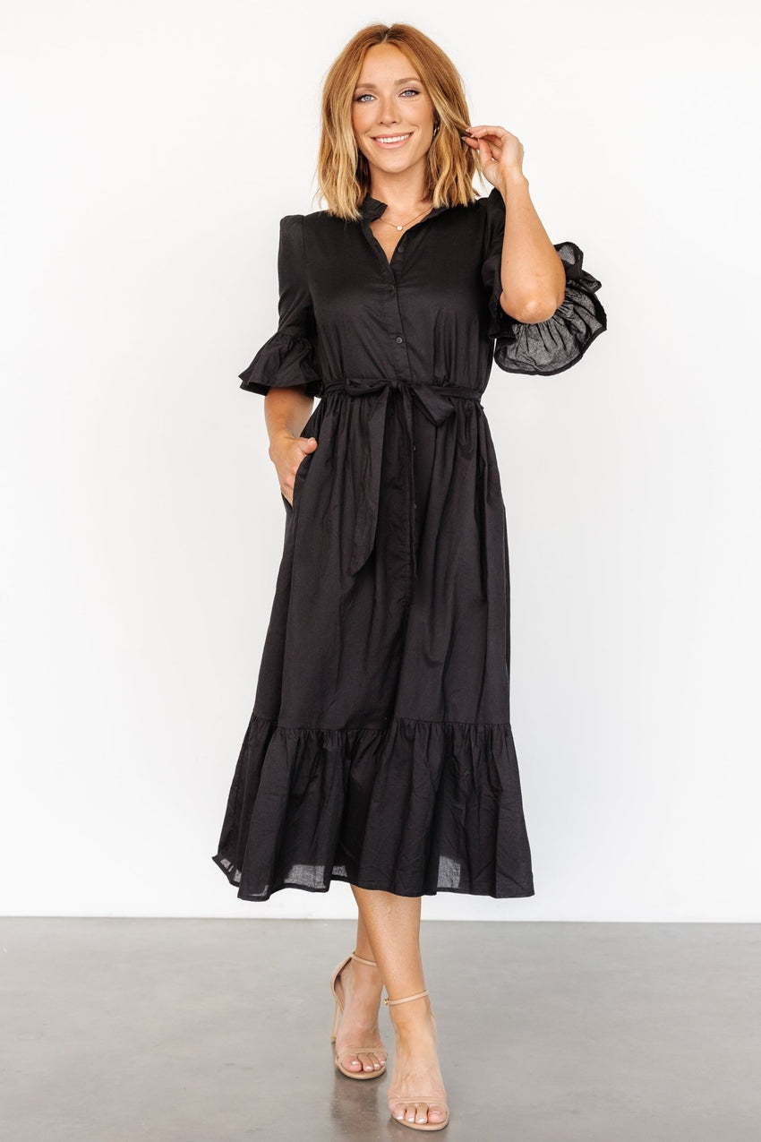 Mirielle Midi Dress | Black