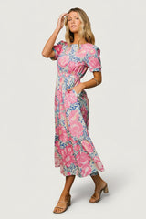 Myers Dress | Blue + Pink Floral