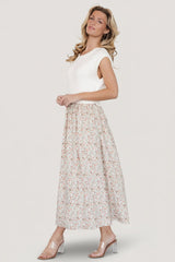 Myra Sweater Dress | Ivory + Coral Floral