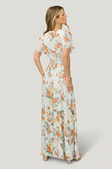 Naomi Short Sleeve Maxi Dress | Sage Floral