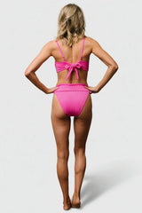 Oakland Ribbed Bikini Bottoms | Pink