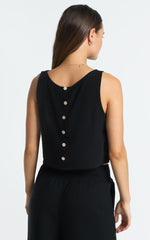 Hands On Deck Top in Black