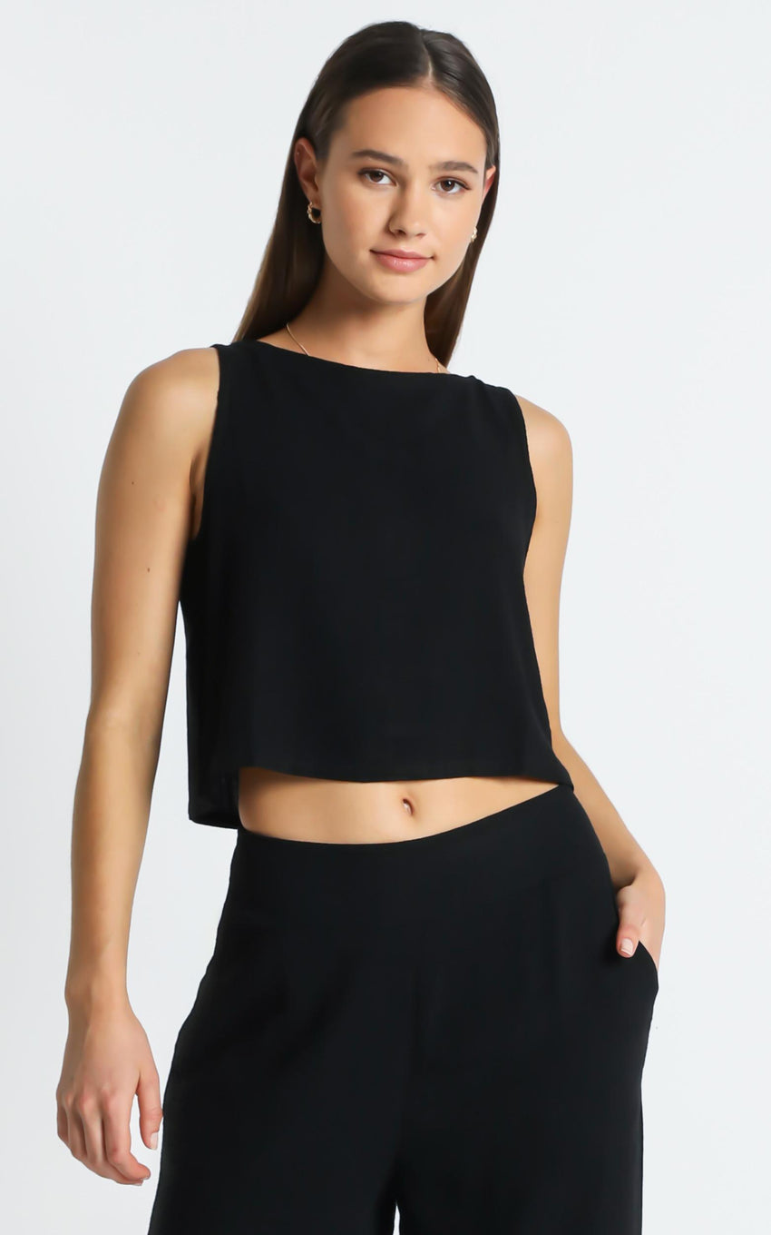 Hands On Deck Top in Black