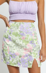 International Babe Mini Skirt in Garden Floral