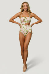 Trieste One Piece | Green + Pink