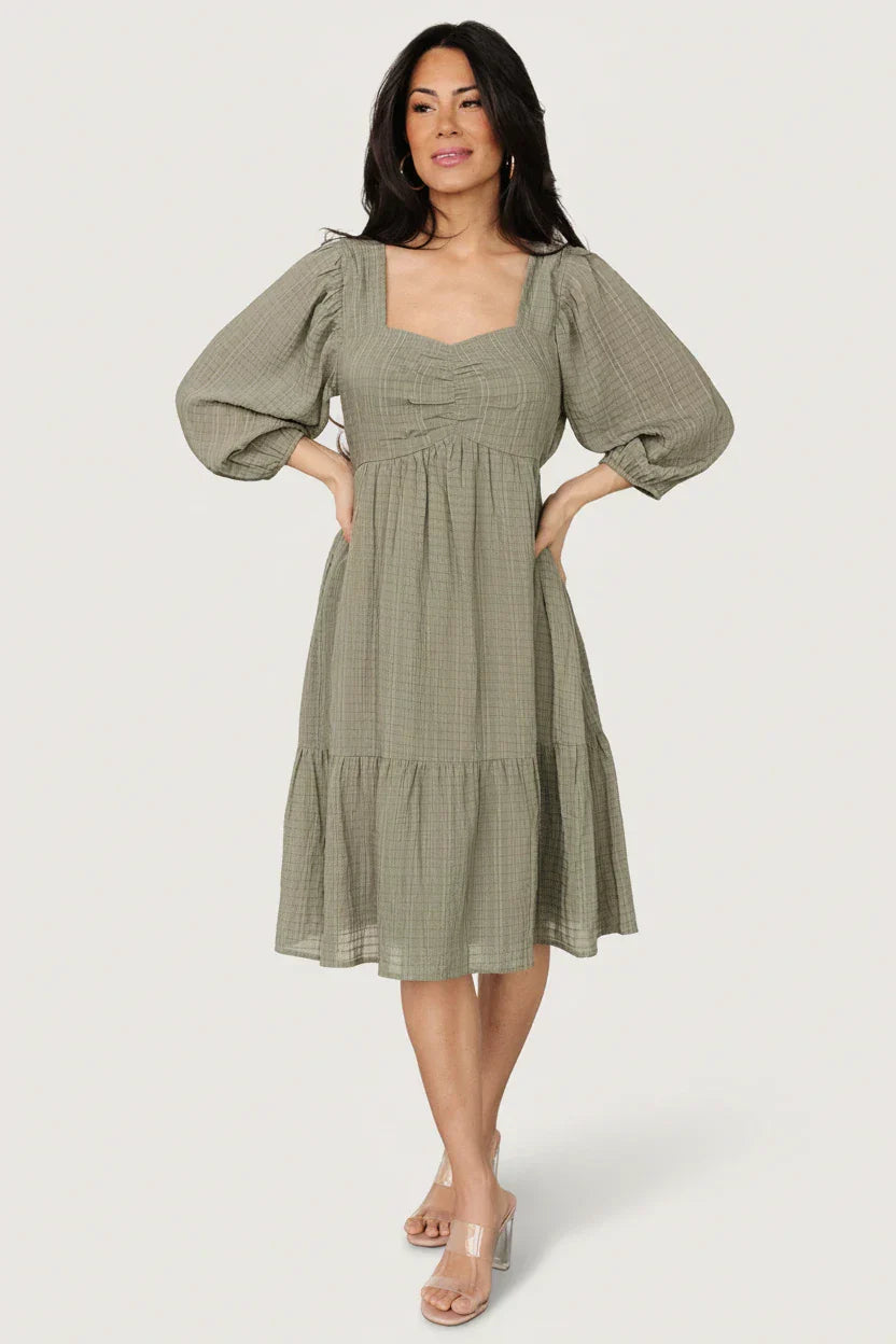 Vaeda Midi Dress | Olive