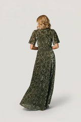 Veronica Velvet Maxi Dress | Dark Sage